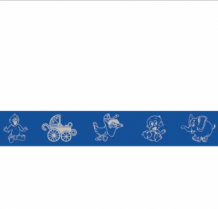 Dessins enfants !  Bleu/argent métallique