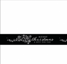 Merry Christmas&Happy New year- Zwart / zilver metallic