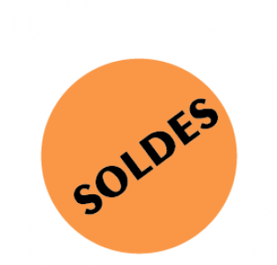 Etiquettes FLUO Soldes Rouleau de 500 pc