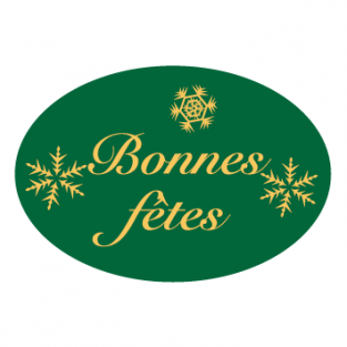 Bonnes fêtes. Roul de 500 pc - 38x26 mm