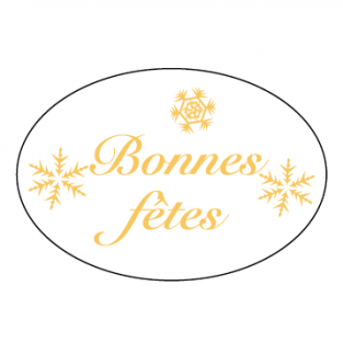 Bonnes fêtes. Roul de 500 pc - 38x26 mm