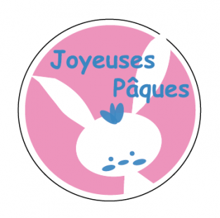 Joyeuses Pâques- diamètre 35 mm - rouleau de 500 pc