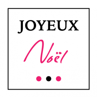 Joyeux Noël.  Rouleau de 500 pc - 35 x 35 mm