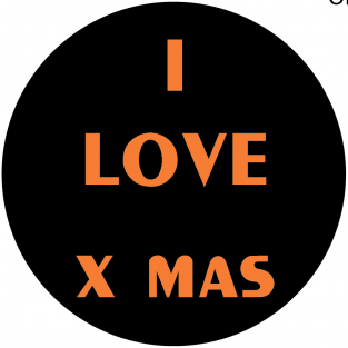 I love x-mas.  Roul de 500 pc - Diam. 35 mm