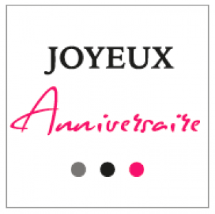 Joyeux anniversaire! Roul de 500 pc -  35x35 mm