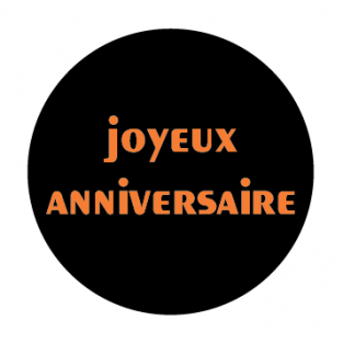 Joyeux anniversaire. Diam.35mm - Rouleau 500 pc