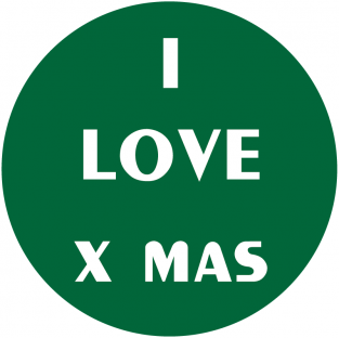 I love x-mas.  Roul de 500 pc - Diam. 35 mm