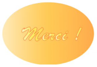 Merci (  impression or métallique )