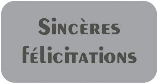 Sincères félicitations  Rouleau de 500 pc - 34x18 mm