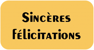 Sincères félicitations  Rouleau de 500 pc - 34x18 mm