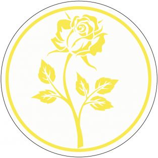 Rose ( papier blanc mat avec impression or brillante )